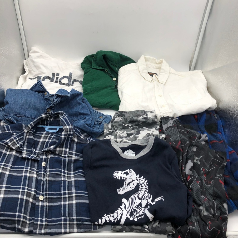 Boys Size 10-12 (L) Long Sleeve Shirts Pajama Pants BUNDLE Winter Adidas Gap